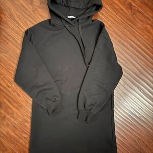Zara Charcoal Hoodie Dress